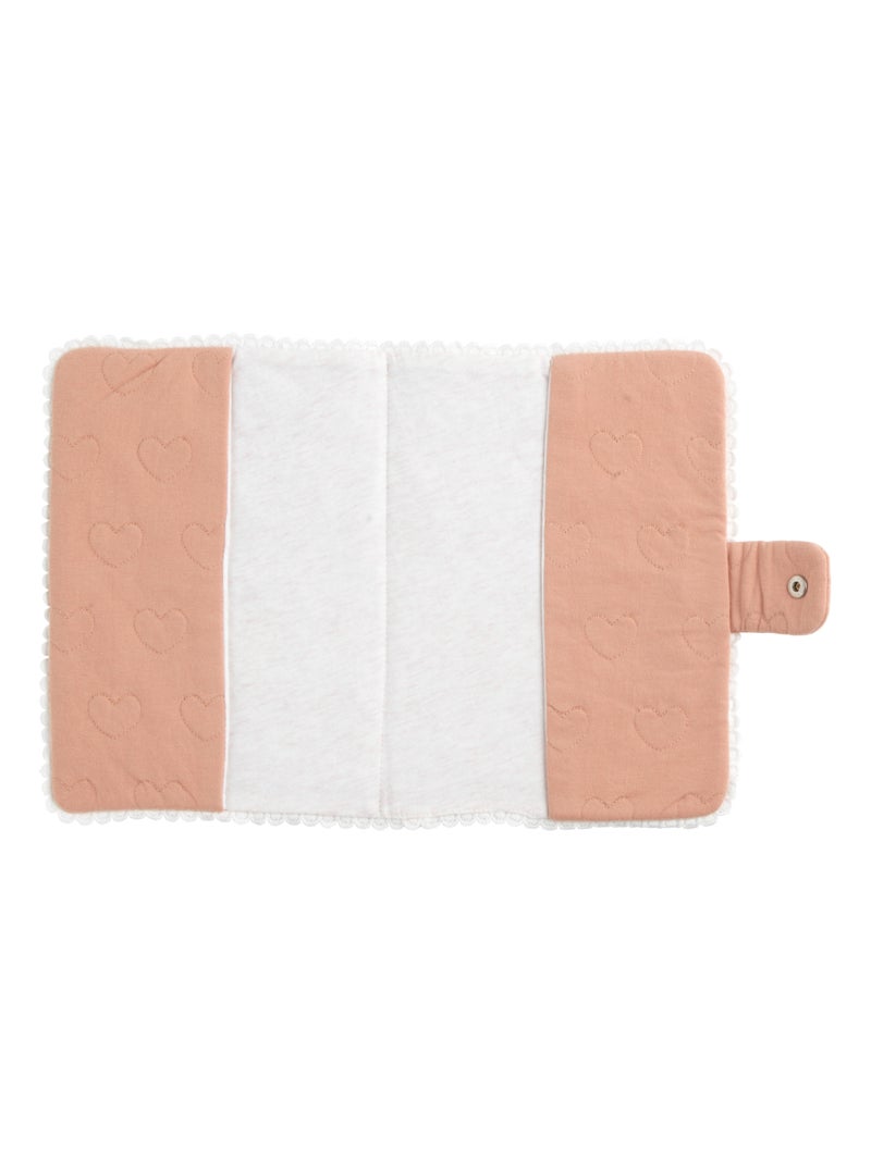Protège carnet de santé en coton matelassé - sauthon Rose - Kiabi
