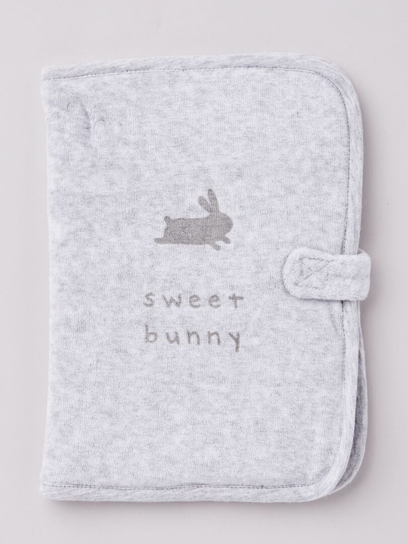 Protège carnet de santé 'sweet bunny' gris - Kiabi