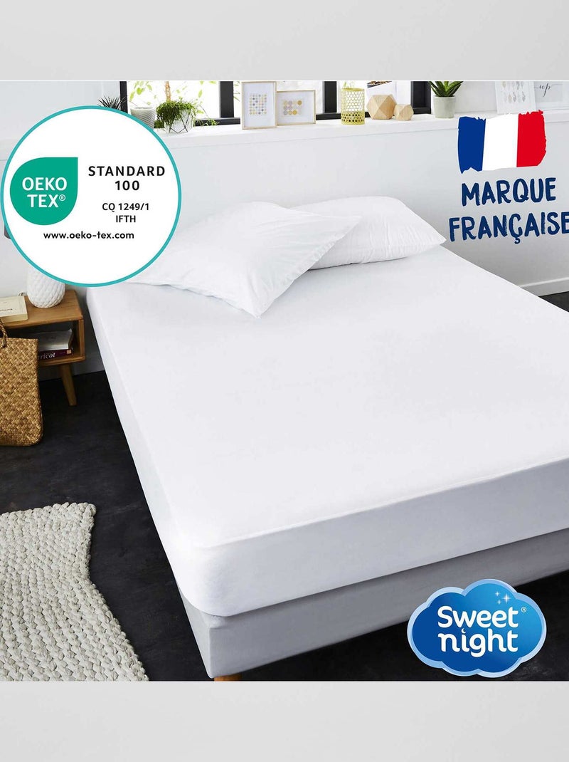 Protège matelas imperméable blanc - Kiabi