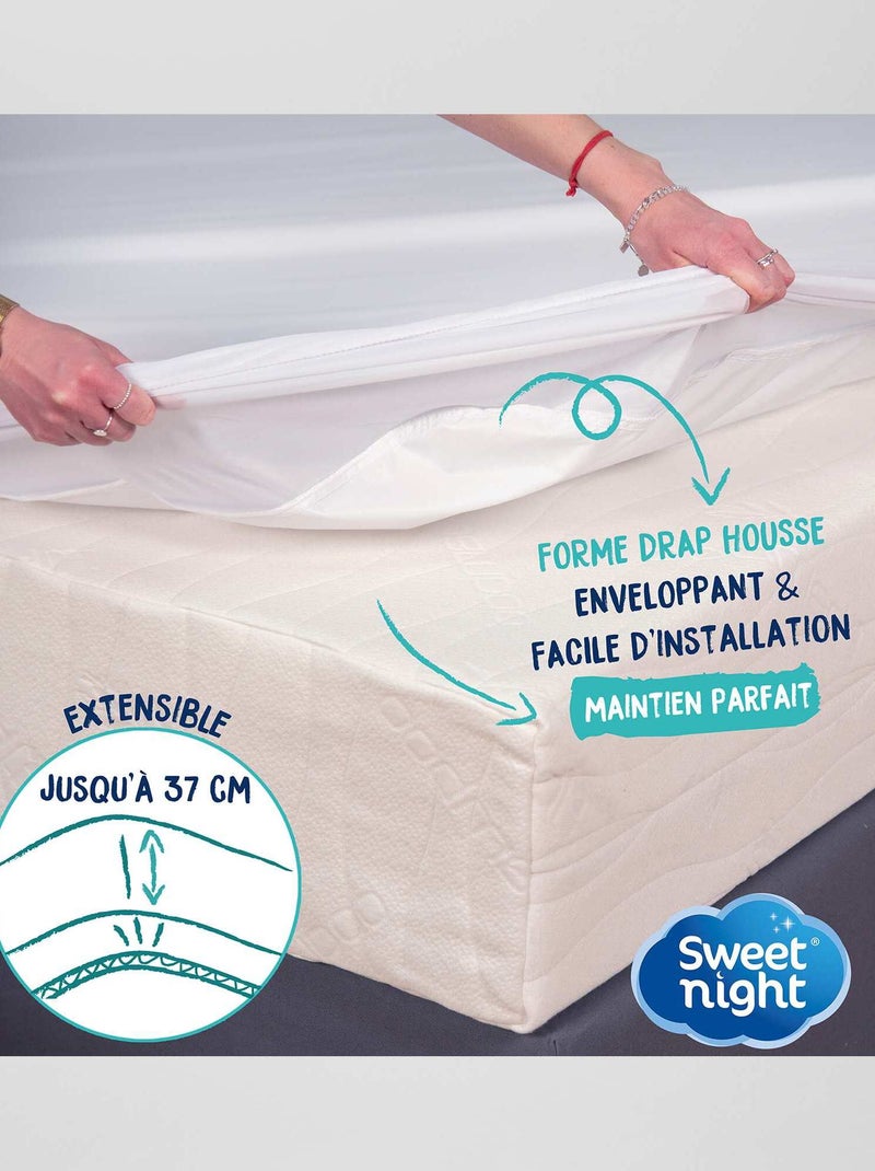 Protège matelas imperméable blanc - Kiabi
