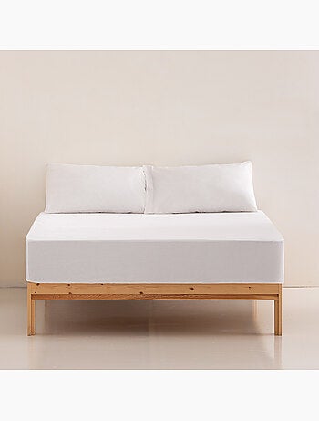 Protège-matelas imperméable en éponge, 100 % coton, ajustable, bonnet 30 cm - Gamusi.