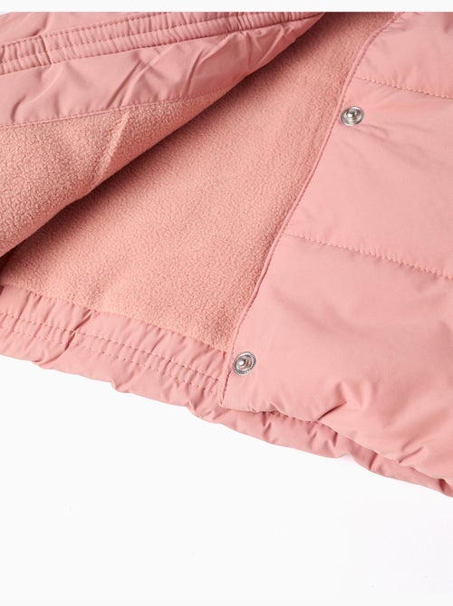 Puffer bodywarmer met polarfleece voering en ruches - Kiabi