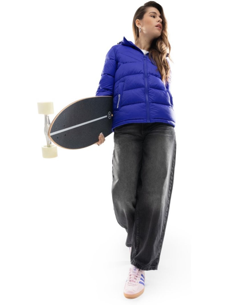 Pufferjas dames Blauw - Kiabi