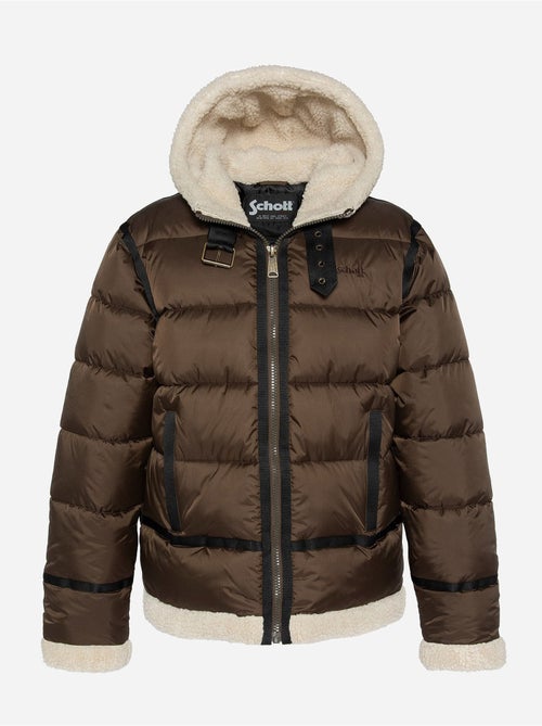 Puffjack met capuchon - schott - Kiabi
