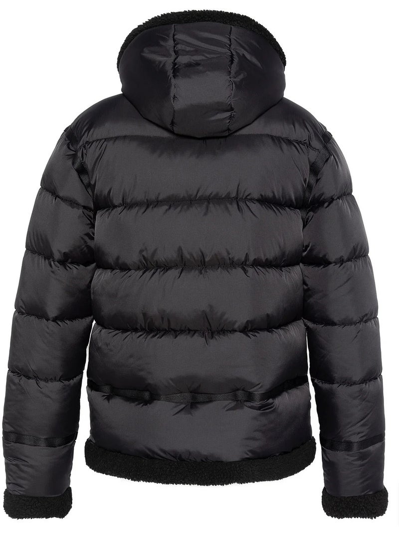 Puffjack met capuchon - schott Zwart - Kiabi