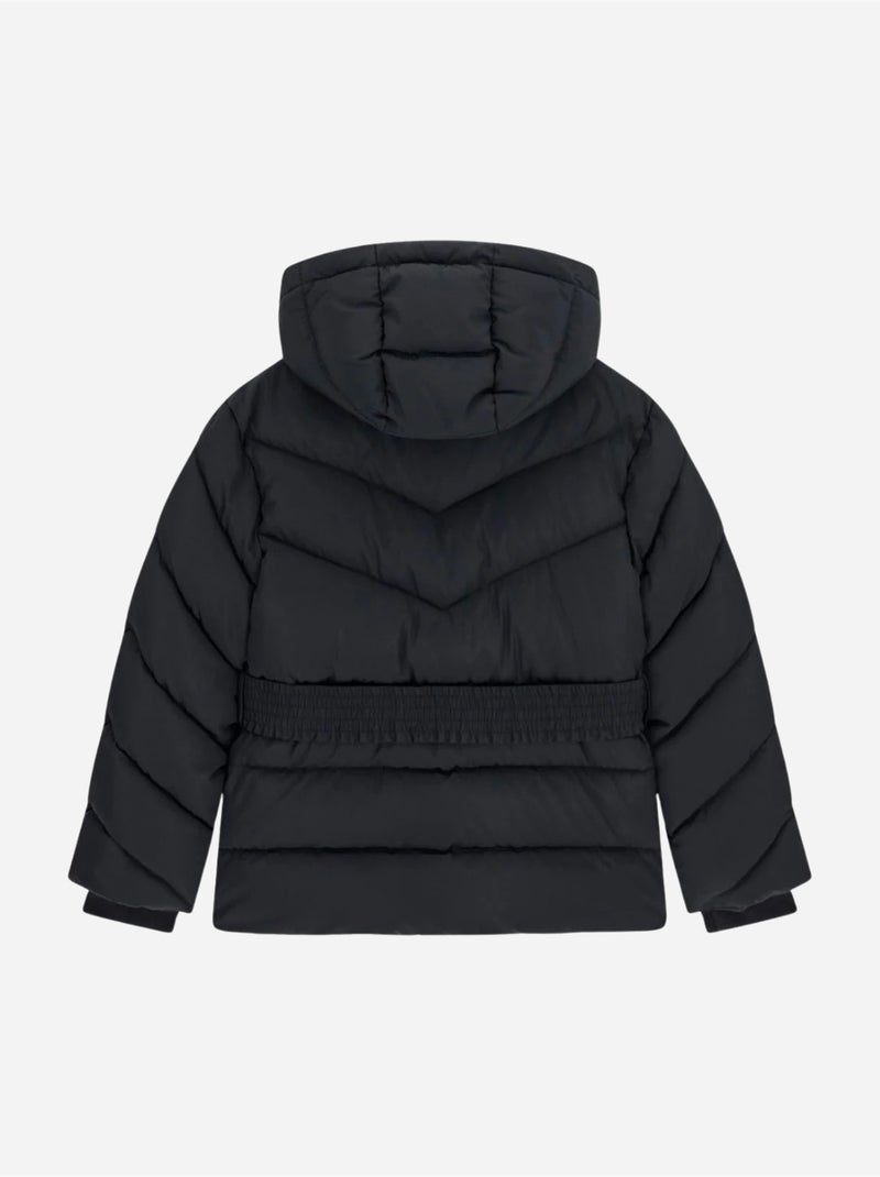 Puffjacket met capuchon - guess kids Zwart - Kiabi