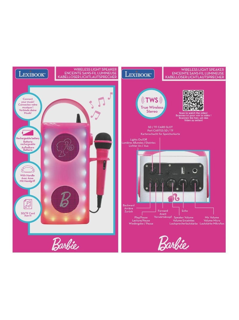 Puissante enceinte bluetooth lumineuse barbie avec micro Violet - Kiabi