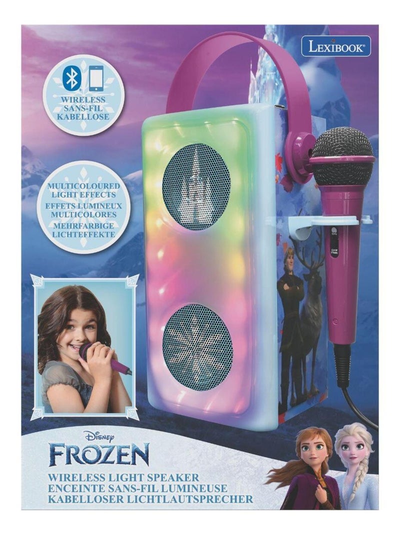Puissante enceinte bluetooth  lumineuse la reine des neiges avec micro Bleu - Kiabi