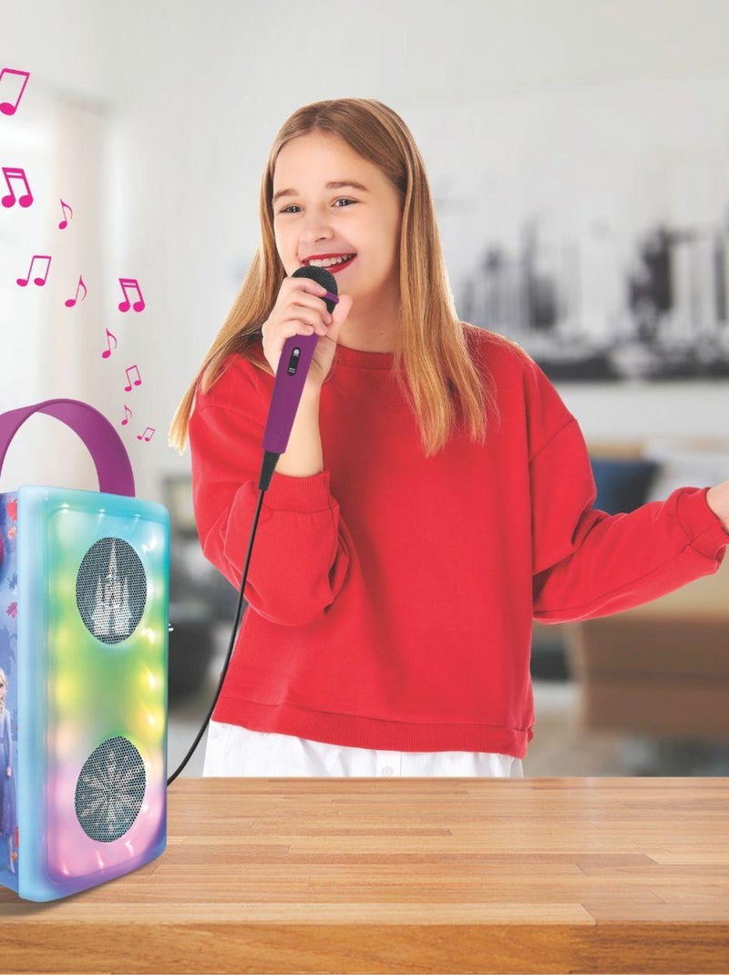 Puissante enceinte bluetooth  lumineuse la reine des neiges avec micro Bleu - Kiabi