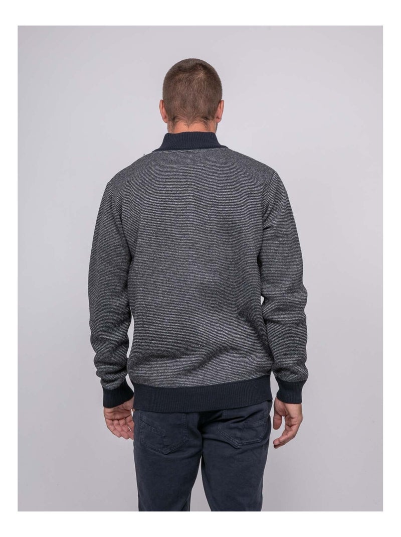 Pul col bouton latojack Bleu marine - Kiabi