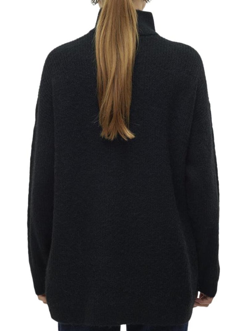 Pull 1/4 Zip Femme Vero Moda Noir - Kiabi