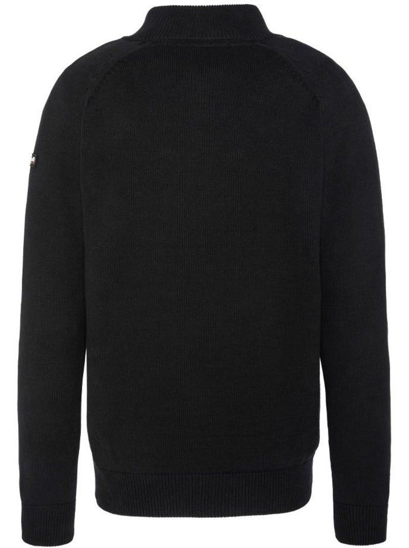 Pull 1/4 zip Homme Schott Noir - Kiabi