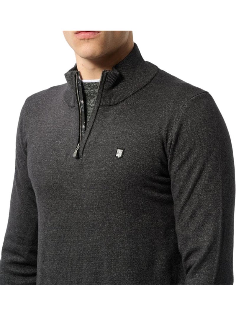 Pull 1/4 Zip Homme Teddy Smith Gris Argenté - Kiabi