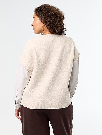 Pull 2-en-1 avec chemise
