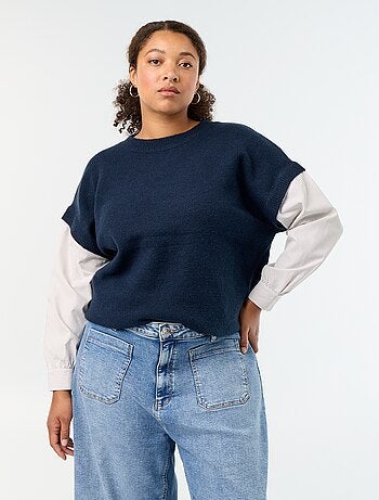 Pull 2-en-1 avec chemise