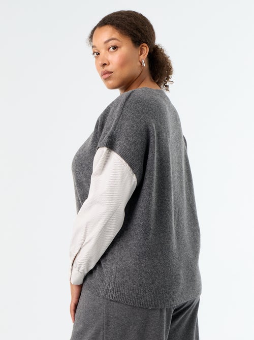 Pull 2-en-1 avec chemise - Kiabi