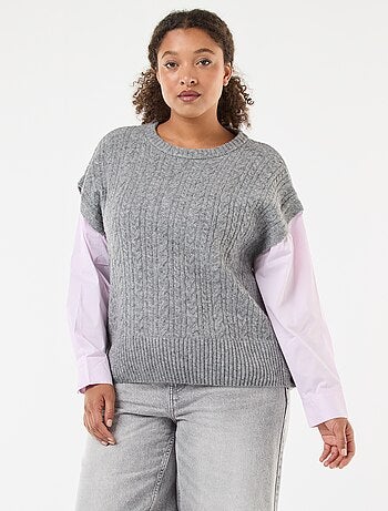 Pull 2-en-1 avec chemise