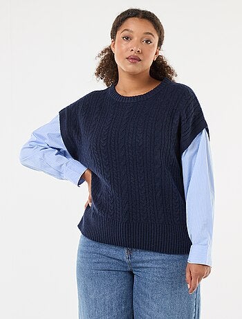Pull 2-en-1 avec chemise