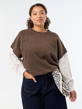 Pull 2-en-1 avec chemise
