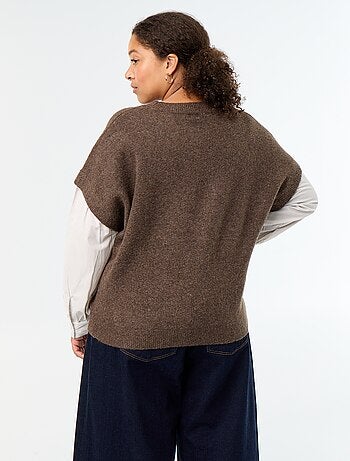 Pull 2-en-1 avec chemise