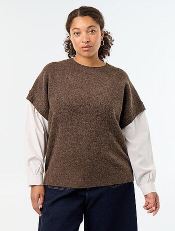 Pull 2-en-1 avec chemise