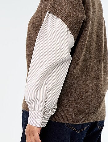 Pull 2-en-1 avec chemise