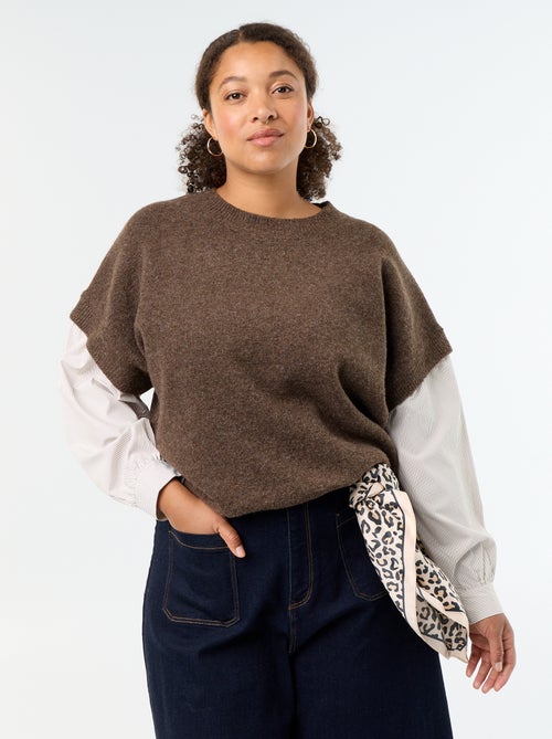 Pull 2-en-1 avec chemise - Kiabi
