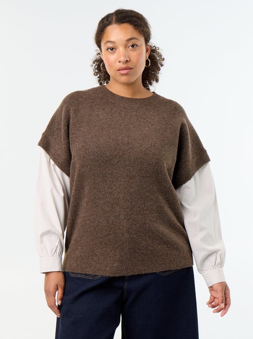 Pull 2-en-1 avec chemise - Kiabi