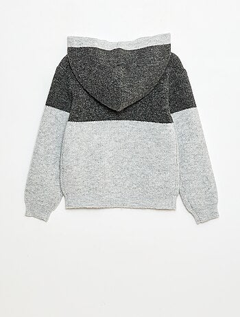 Pull à capuche color bloc