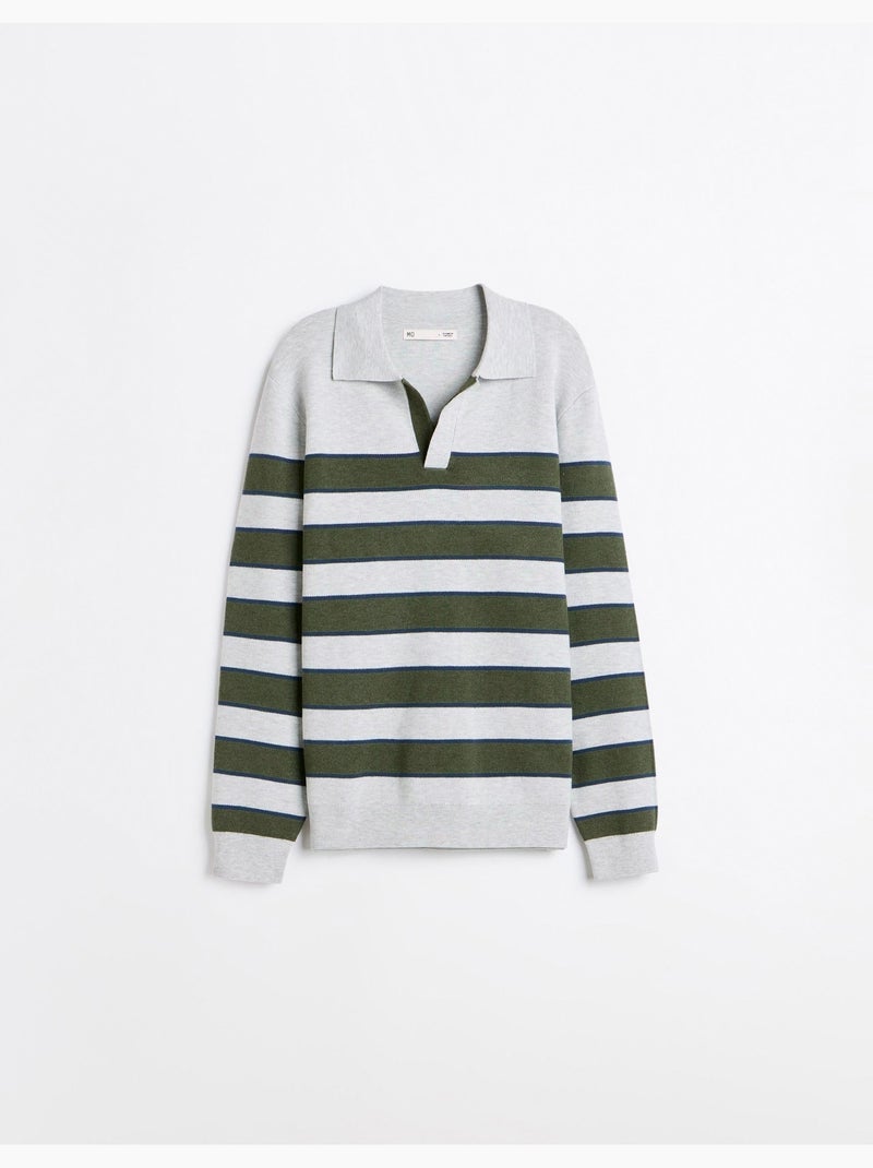 Pull à col polo, mo fashion Gris - Kiabi