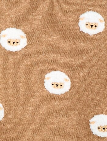 Pull à col rond avec broderies