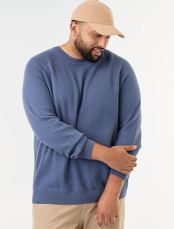 Pull à col rond en grosse jauge