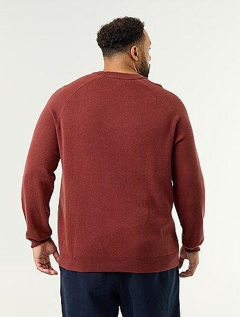 Pull à col rond en grosse jauge