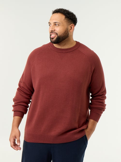 Pull à col rond en grosse jauge - Kiabi