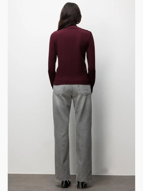 Pull à col roulé en maille d'épaisseur moyenne mixray - Kiabi