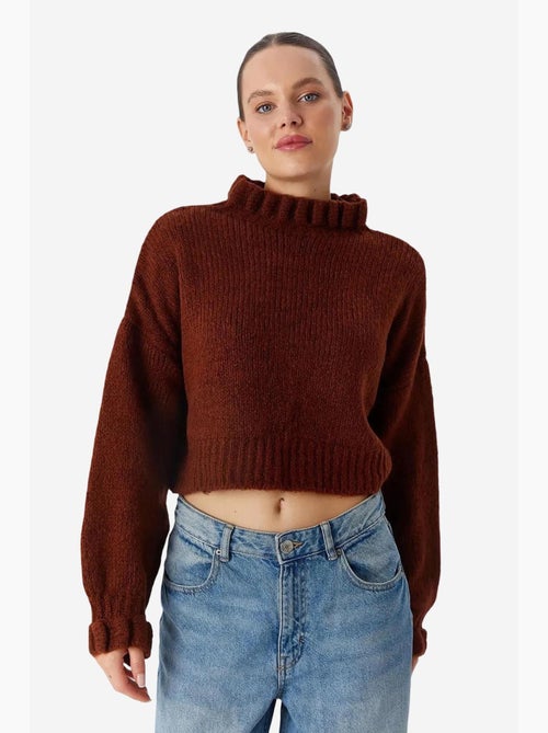 Pull à col roulé mi-long coupe décontractée mixray - Kiabi