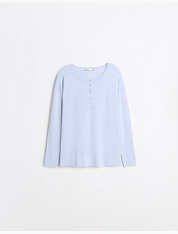 Pull à décolleté henley, mo fashion