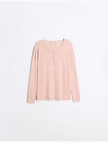 Pull à décolleté henley, mo fashion