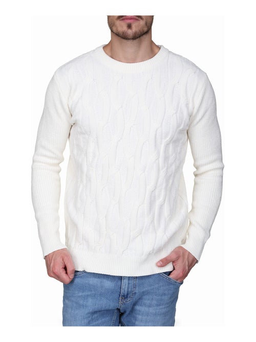 Pull à maille torsadée - Kiabi