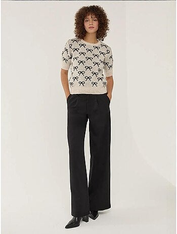 Pull à manches courtes à motif nœud