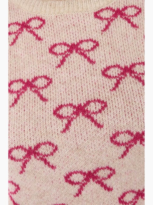 Pull à manches courtes à motif nœud - Kiabi Pull à manches courtes à motif nœud - Kiabi