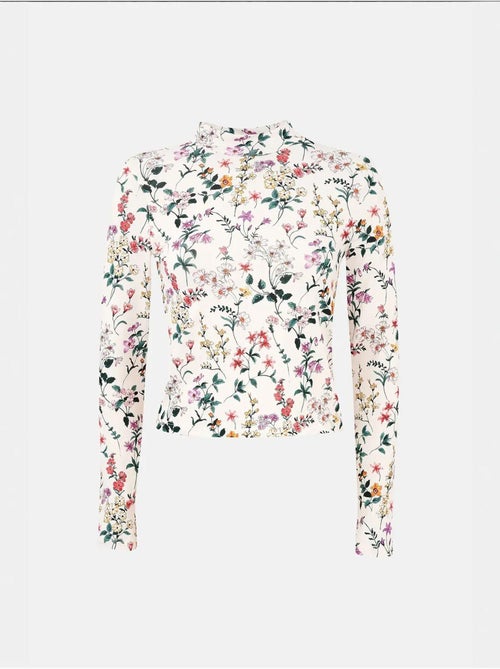 Pull à manches longues à imprimé floral hiccup - Kiabi Pull à manches longues à imprimé floral hiccup - Kiabi