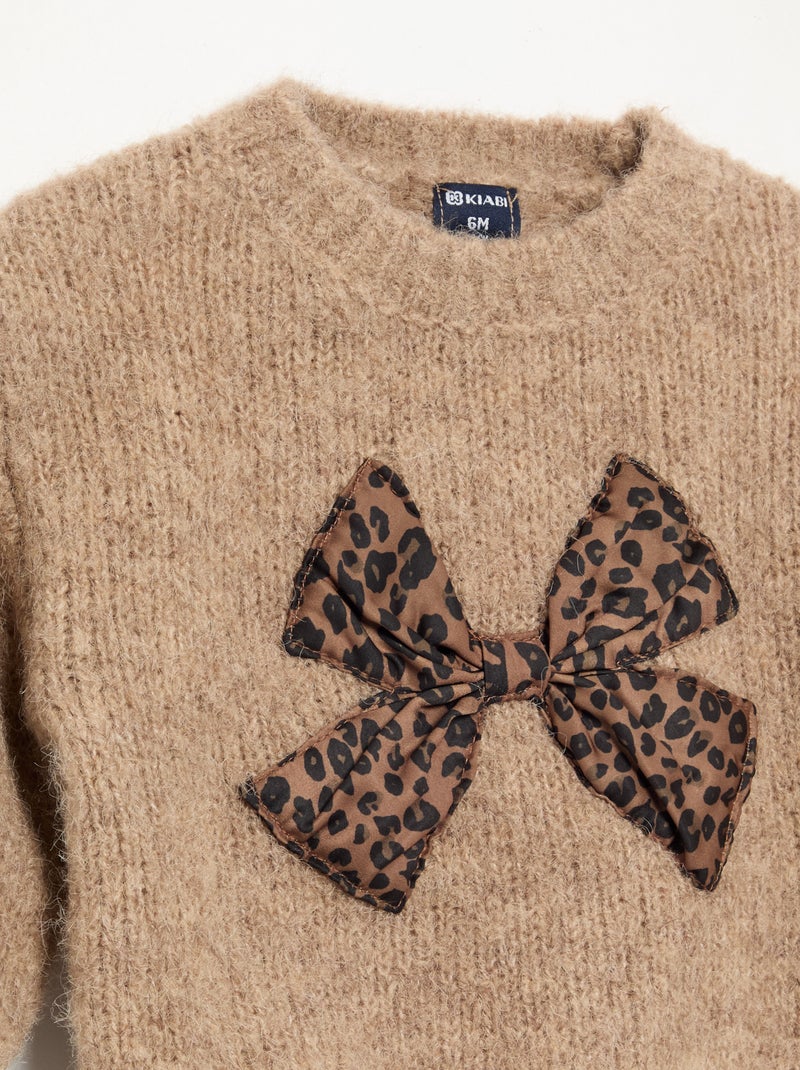 Pull  à manches longues Beige - Kiabi