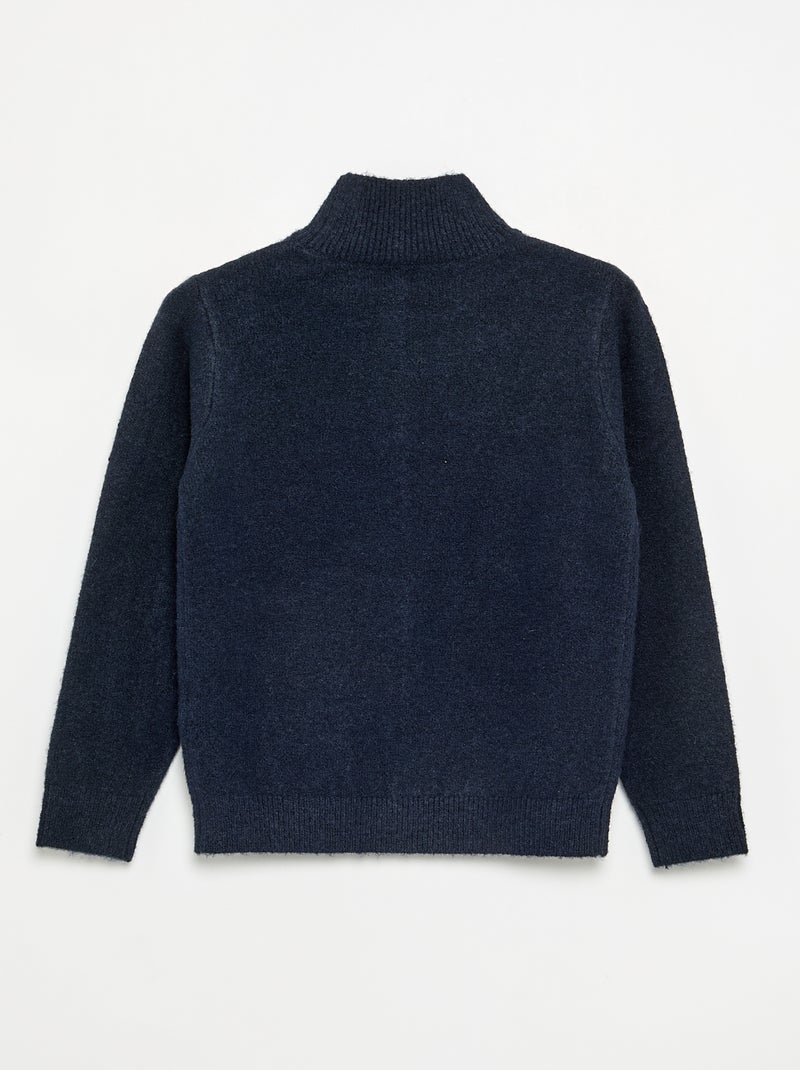 Pull à manches longues et col roulé Bleu - Kiabi