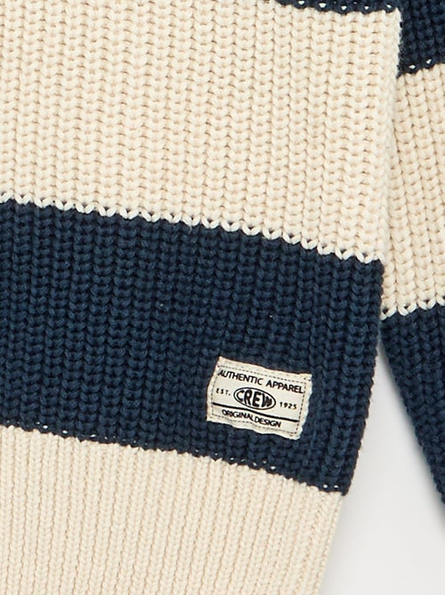 Pull à manches longues et rayures - Kiabi
