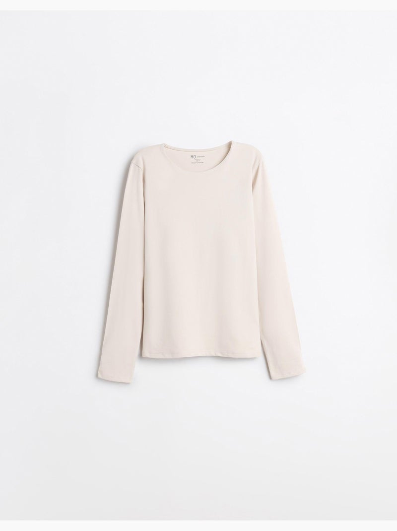 Pull à manches longues, mo fashion Beige - Kiabi