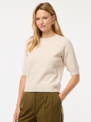 Pull à manches mi-longues en maille tricot