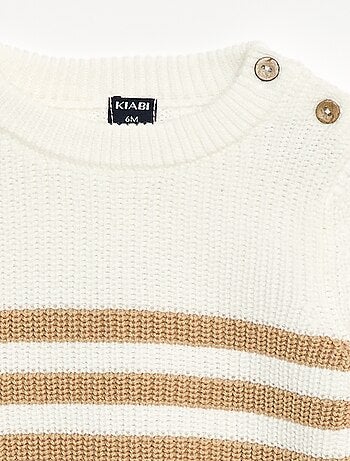Pull à rayures en coton