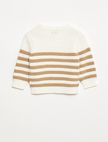Pull à rayures en coton