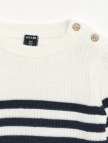 Pull à rayures en coton